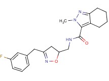 N-{[3-(3-fluorobenzyl)-4,5-dihydro-5-isoxazolyl]methyl}-2-methyl-4,5,6,7-tetrahydro-2H-indazole-3-carboxamide