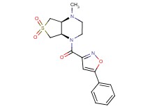 (4aR*,7aS*)-1-methyl-4-[(5-phenyl-3-isoxazolyl)carbonyl]octahydrothieno[3,4-b]pyrazine 6,6-dioxide