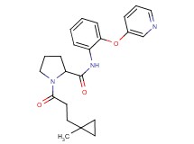 1-[3-(1-methylcyclopropyl)propanoyl]-N-[2-(3-pyridinyloxy)phenyl]prolinamide