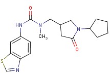 N'-1,3-benzothiazol-6-yl-N-[(1-cyclopentyl-5-oxopyrrolidin-3-yl)methyl]-N-methylurea