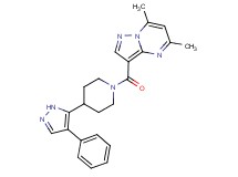 5,7-dimethyl-3-{[4-(4-phenyl-1H-pyrazol-5-yl)piperidin-1-yl]carbonyl}pyrazolo[1,5-a]pyrimidine
