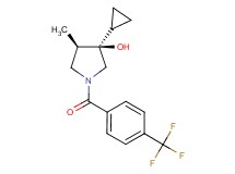 (3R*,4R*)-3-cyclopropyl-4-methyl-1-[4-(trifluoromethyl)benzoyl]-3-pyrrolidinol