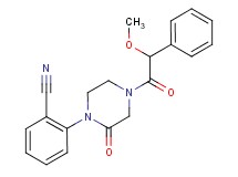 2-{4-[methoxy(phenyl)acetyl]-2-oxo-1-piperazinyl}benzonitrile