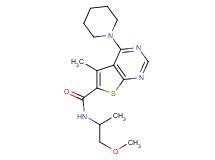 N-(2-methoxy-1-methylethyl)-5-methyl-4-(1-piperidinyl)thieno[2,3-d]pyrimidine-6-carboxamide