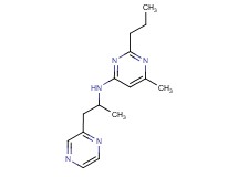 6-methyl-N-(1-methyl-2-pyrazin-2-ylethyl)-2-propylpyrimidin-4-amine