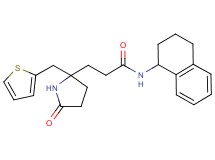 3-[5-oxo-2-(2-thienylmethyl)-2-pyrrolidinyl]-N-(1,2,3,4-tetrahydro-1-naphthalenyl)propanamide