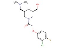 {(3R*,5R*)-1-[(3-chloro-4-fluorophenoxy)acetyl]-5-[(dimethylamino)methyl]-3-piperidinyl}methanol