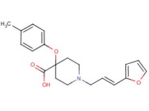 1-[(2E)-3-(2-furyl)prop-2-en-1-yl]-4-(4-methylphenoxy)piperidine-4-carboxylic acid