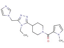 4-[4-ethyl-5-(1H-imidazol-1-ylmethyl)-4H-1,2,4-triazol-3-yl]-1-[(1-methyl-1H-pyrrol-2-yl)carbonyl]piperidine