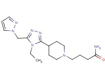 4-{4-[4-ethyl-5-(1H-pyrazol-1-ylmethyl)-4H-1,2,4-triazol-3-yl]piperidin-1-yl}butanamide