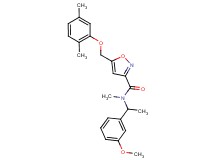 5-[(2,5-dimethylphenoxy)methyl]-N-[1-(3-methoxyphenyl)ethyl]-N-methyl-3-isoxazolecarboxamide