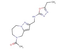N-[(5-acetyl-5,6,7,8-tetrahydro-4H-pyrazolo[1,5-a][1,4]diazepin-2-yl)methyl]-5-ethyl-1,3,4-oxadiazol-2-amine