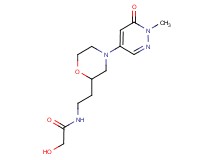 2-hydroxy-N-{2-[4-(1-methyl-6-oxo-1,6-dihydro-4-pyridazinyl)-2-morpholinyl]ethyl}acetamide