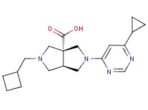 (3aR*,6aR*)-2-(cyclobutylmethyl)-5-(6-cyclopropyl-4-pyrimidinyl)hexahydropyrrolo[3,4-c]pyrrole-3a(1H)-carboxylic acid
