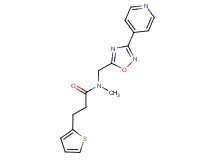 N-methyl-N-{[3-(4-pyridinyl)-1,2,4-oxadiazol-5-yl]methyl}-3-(2-thienyl)propanamide