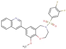 4-[(3,4-difluorophenyl)sulfonyl]-9-methoxy-7-(3-quinolinyl)-2,3,4,5-tetrahydro-1,4-benzoxazepine
