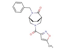 (1S*,5R*)-6-benzyl-3-[(5-methyl-3-isoxazolyl)carbonyl]-3,6-diazabicyclo[3.2.2]nonan-7-one