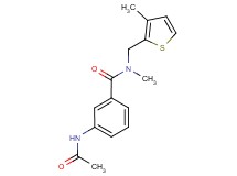 3-(acetylamino)-N-methyl-N-[(3-methyl-2-thienyl)methyl]benzamide