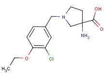 3-amino-1-(3-chloro-4-ethoxybenzyl)pyrrolidine-3-carboxylic acid