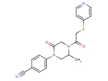 4-{5-methyl-2-oxo-4-[(4-pyridinylthio)acetyl]-1-piperazinyl}benzonitrile