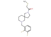 7-(2,3-difluorobenzyl)-2-[(methylthio)acetyl]-2,7-diazaspiro[4.5]decane