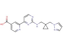 2-[2-({[1-(1H-pyrazol-1-ylmethyl)cyclopropyl]methyl}amino)pyrimidin-4-yl]isonicotinic acid