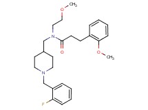 N-{[1-(2-fluorobenzyl)-4-piperidinyl]methyl}-N-(2-methoxyethyl)-3-(2-methoxyphenyl)propanamide