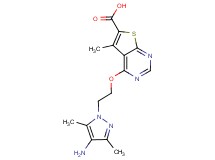 4-[2-(4-amino-3,5-dimethyl-1H-pyrazol-1-yl)ethoxy]-5-methylthieno[2,3-d]pyrimidine-6-carboxylic acid