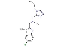 1-(5-chloro-3-methyl-1H-indol-2-yl)-N-methyl-N-[(4-propyl-4H-1,2,4-triazol-3-yl)methyl]methanamine