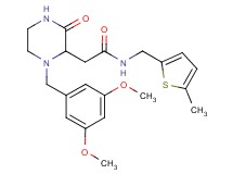 2-[1-(3,5-dimethoxybenzyl)-3-oxo-2-piperazinyl]-N-[(5-methyl-2-thienyl)methyl]acetamide