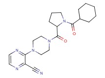 3-(4-{[1-(cyclohexylcarbonyl)pyrrolidin-2-yl]carbonyl}piperazin-1-yl)pyrazine-2-carbonitrile