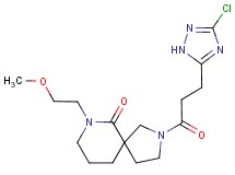 2-[3-(3-chloro-1H-1,2,4-triazol-5-yl)propanoyl]-7-(2-methoxyethyl)-2,7-diazaspiro[4.5]decan-6-one