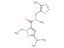1-ethyl-3-isopropyl-N-methyl-N-[(4-methyl-1,2,3-thiadiazol-5-yl)methyl]-1H-pyrazole-5-carboxamide