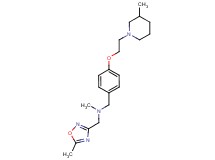 N-methyl-1-(5-methyl-1,2,4-oxadiazol-3-yl)-N-{4-[2-(3-methylpiperidin-1-yl)ethoxy]benzyl}methanamine