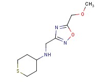 N-{[5-(methoxymethyl)-1,2,4-oxadiazol-3-yl]methyl}tetrahydro-2H-thiopyran-4-amine
