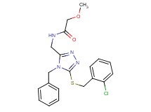 N-({4-benzyl-5-[(2-chlorobenzyl)thio]-4H-1,2,4-triazol-3-yl}methyl)-2-methoxyacetamide