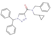 N-benzyl-N-(cyclopropylmethyl)-1-(diphenylmethyl)-1H-1,2,3-triazole-4-carboxamide