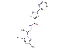 N-[2-(3,5-dimethyl-1H-pyrazol-1-yl)propyl]-3-pyridin-2-yl-1H-pyrazole-5-carboxamide