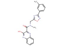 3-hydroxy-N-methyl-N-{[3-(3-methylphenyl)-1,2,4-oxadiazol-5-yl]methyl}-2-quinoxalinecarboxamide