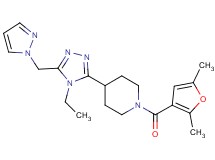 1-(2,5-dimethyl-3-furoyl)-4-[4-ethyl-5-(1H-pyrazol-1-ylmethyl)-4H-1,2,4-triazol-3-yl]piperidine