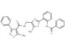 N-({2-[2-(benzoylamino)phenyl]-5-methyl-1,3-oxazol-4-yl}methyl)-5-methyl-3-phenyl-4-isoxazolecarboxamide