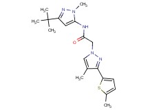 N-(3-tert-butyl-1-methyl-1H-pyrazol-5-yl)-2-[4-methyl-3-(5-methyl-2-thienyl)-1H-pyrazol-1-yl]acetamide