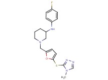 N-(4-fluorophenyl)-1-({5-[(4-methyl-4H-1,2,4-triazol-3-yl)thio]-2-furyl}methyl)-3-piperidinamine