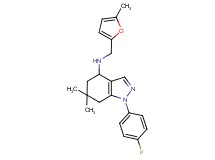 1-(4-fluorophenyl)-6,6-dimethyl-N-[(5-methyl-2-furyl)methyl]-4,5,6,7-tetrahydro-1H-indazol-4-amine