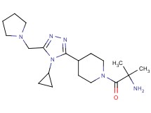 (2-{4-[4-cyclopropyl-5-(pyrrolidin-1-ylmethyl)-4H-1,2,4-triazol-3-yl]piperidin-1-yl}-1,1-dimethyl-2-oxoethyl)amine