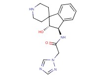 N-[(2R*,3R*)-2-hydroxy-2,3-dihydrospiro[indene-1,4'-piperidin]-3-yl]-2-(1H-1,2,4-triazol-1-yl)acetamide