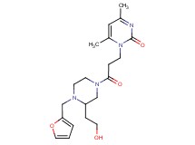 1-{3-[4-(2-furylmethyl)-3-(2-hydroxyethyl)piperazin-1-yl]-3-oxopropyl}-4,6-dimethylpyrimidin-2(1H)-one