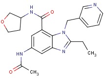 5-(acetylamino)-2-ethyl-1-(3-pyridinylmethyl)-N-(tetrahydro-3-furanyl)-1H-benzimidazole-7-carboxamide