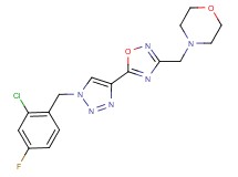 4-({5-[1-(2-chloro-4-fluorobenzyl)-1H-1,2,3-triazol-4-yl]-1,2,4-oxadiazol-3-yl}methyl)morpholine