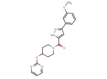 2-[(1-{[3-(3-methoxyphenyl)-1H-pyrazol-5-yl]carbonyl}piperidin-4-yl)oxy]pyrimidine